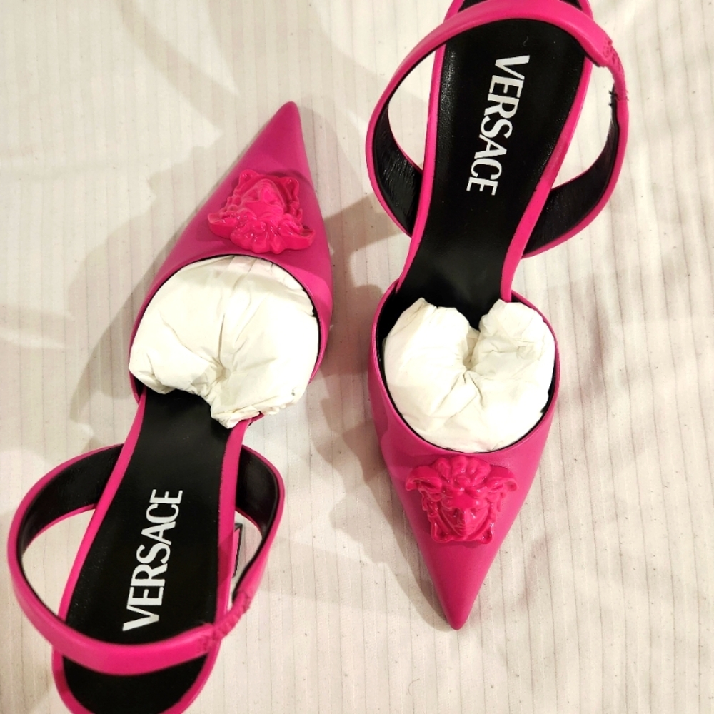 Versace Medusa sling back shoe